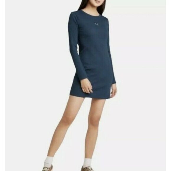 wild fable Dresses & Skirts - Women's Long Sleeve Bodycon Dress - Wild Fable™ Navy Embroidered Size  S